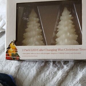 LED Color Changing Wax Christmas Trees - 2 Pack NOT FOR SALE